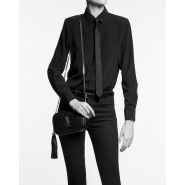 Мини-сумка Saint Laurent Lou из стеганой кожи Grain De Poudre с тиснением